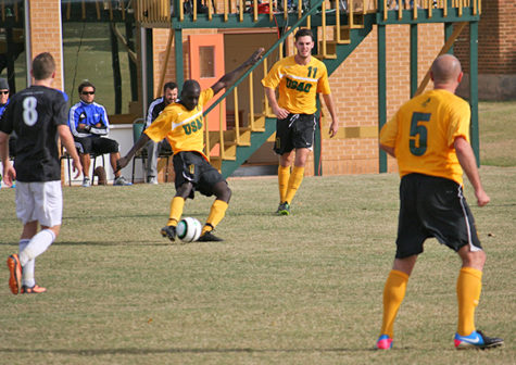 The USAO Mens Soccer team beat John Brown University in the first round of the Sooner Athletic Conference Tournament last Friday at home.