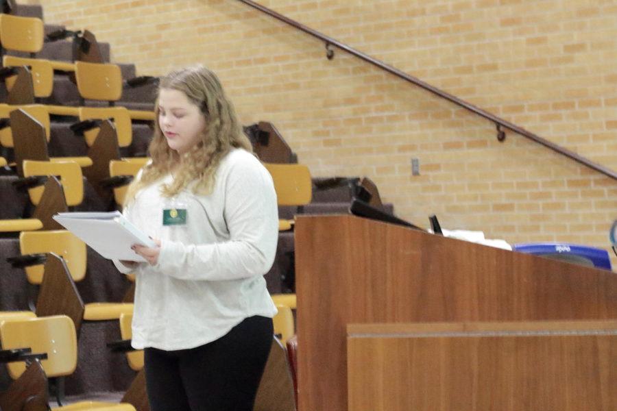 USAO’s student senate passed legislation granting Sigma Psi Omega funds for recycling bins