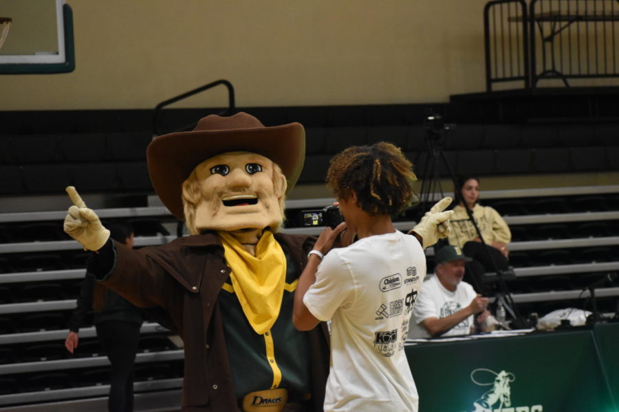Jaden Harrell caught Dusty cheering loudly and amping up the crowd during Drover Madness. 