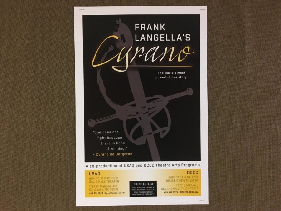 Posters for the theater production could be spotted around campus.