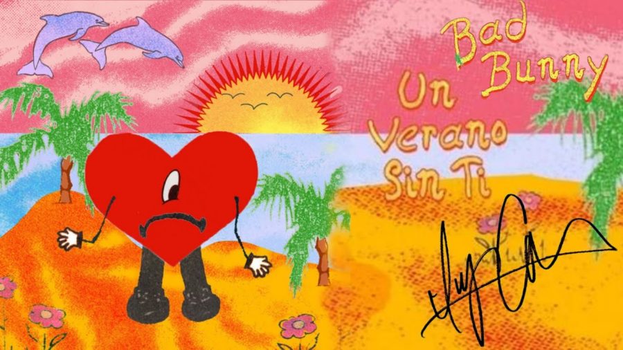 The cover art for “Un Verano Sin Ti” depicts the namesake for this album: A heart would be sad spending a summer without someone it loves. 