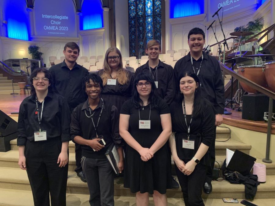 Many students, including Noah Holden, Gabi Merchen, Clay Edwards, David Orgas, Mobi Jones, Isaiah Young, Sparrow Marturano, and Lydia Wills, gathered in the First Baptist Church in Tulsa late last week to better themselves and their talents through workshops and concerts. 