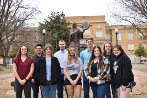 The Trend nomiated 30 pieces from 12 students in a journalism excellence conference, OCMA. The group will attend the conference in mid-April. 

Back row (L to R): Paul Tointigh, Gary Jackson, Caleb Smith, Thomas Buchanan

Front row (L to R): Emily Loughridge, Cortni Taylor, Hannah Dudleson, Bethany Sackett, Mary-Grace McNutt