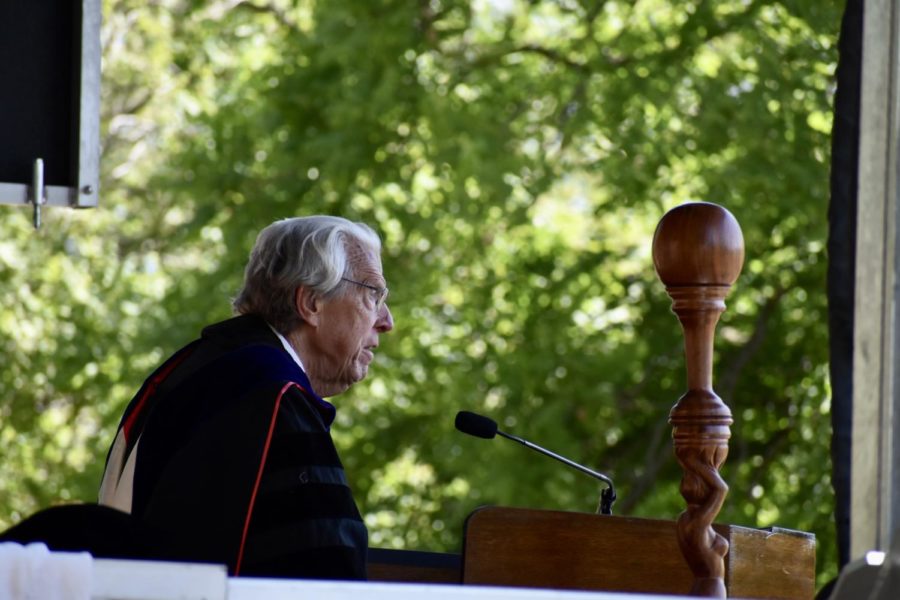 Dr. John Feaver welcomed students and their loved ones to todays graduation. 