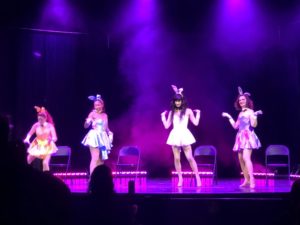 During one of the routines at Weirdlesque, four young women adorned with bunny ears appeared to delight guests at the Tower Theater.
