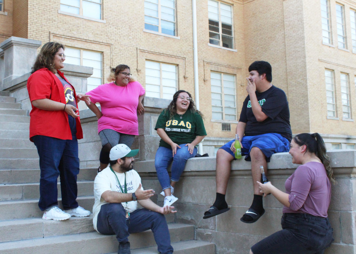 Kaelynn Torres, UHCs president, is surrounded by her executive board, including (from left) Kate Sosa, Christy Chavez, Ulises Zatarain, David Orgas, and Gissell Castillo. 