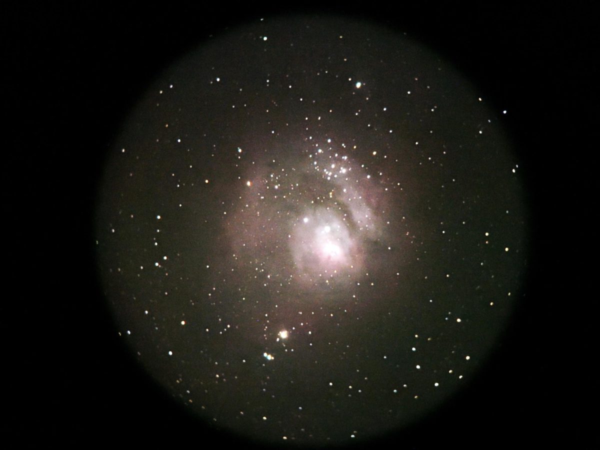 During Dr. Hakalas Astrophotography class last summer, a photo of the Lagoon Nebula was captured.