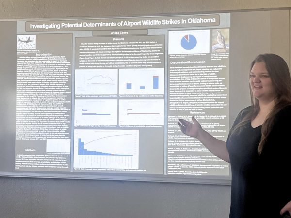 Arissa Casey, a fourth year environmental science major, is one of three USAO students who will present their undergraduate research at the OAS conference Friday, Nov. 10. 
