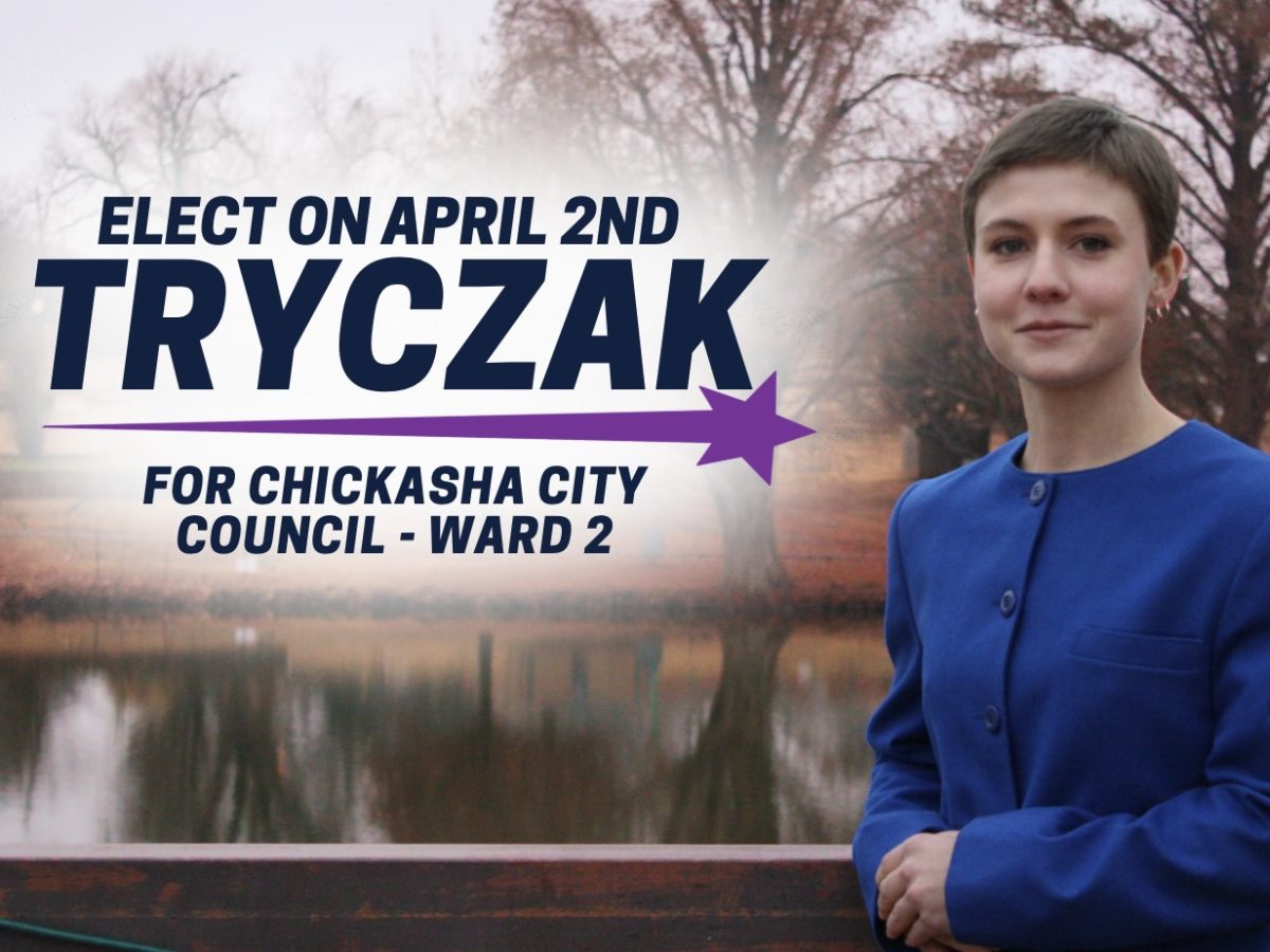 Ashlin Tryczak, Chickasha native and USAO alum, is running for city council. 
