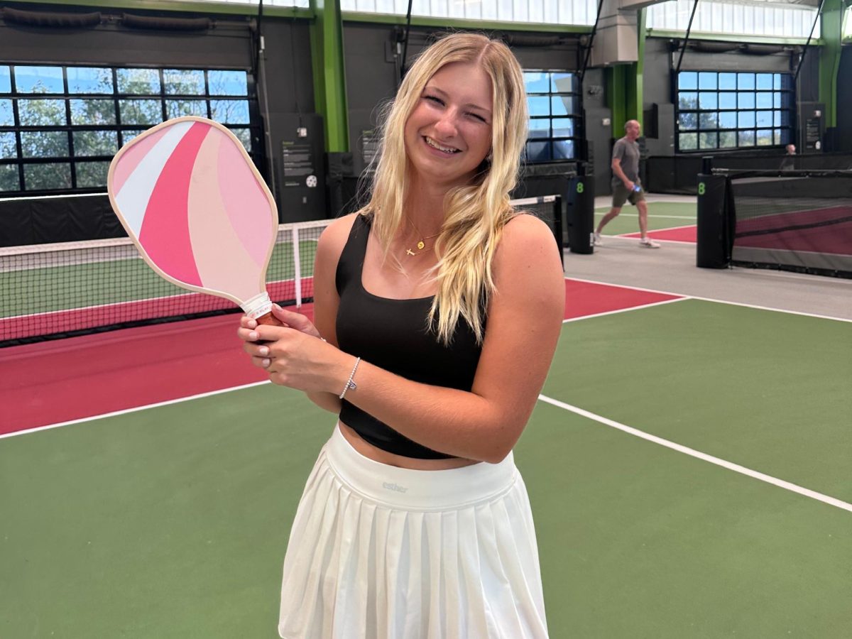 Senior communication major Addysyn Asmus looks forward to hosting her pickleball tournament for all of USAO's community.