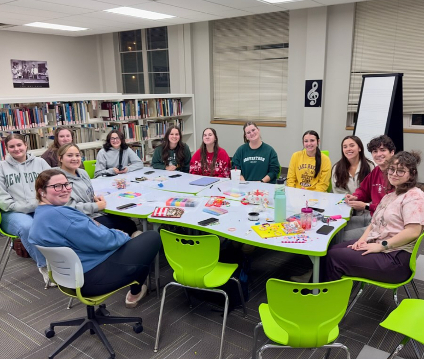 DroverThon members make friendship bracelets at their weekly meeting to raise money for the Children's Health Foundation.  