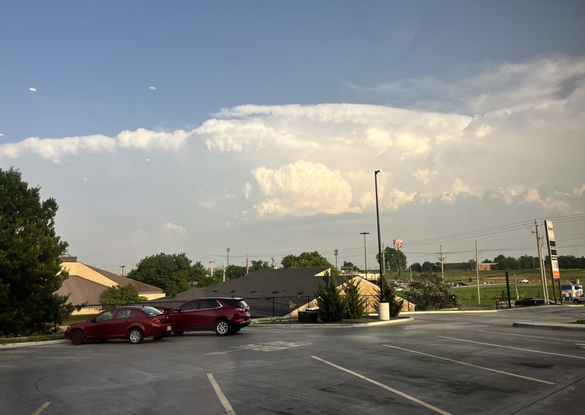 Storm clouds roll in over Chickasha.